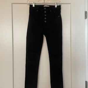 Abercrombie & Fitch Black Button-Fly Jeans